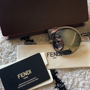 NWOT FENDI ff 0177/s 53mm Sunglasses Black